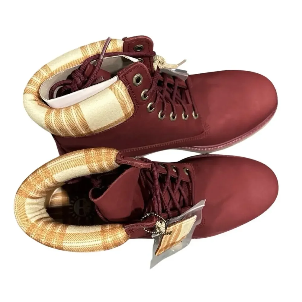 Timberland Premium Men‎ 6 inch Lace Waterproof Boots - Dark Red - Size: 10.5